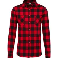 Urban Classics Kurzarmshirt "Herren Checked Flanell Shirt" 1 Stk.
