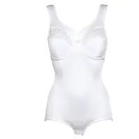 Susa Body "Einteiler ohne Bügel Einteiler ohne Bügel mit Stütz-Effekt", Damen, Gr. 110, Cup D, weiß, Basic, Bodys Body