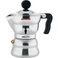 Alessi Moka, Mokka-Kanne, Aluminium, Aluminium, 70 mm, 138 mm