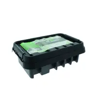 Q-Link Kabelbox Dribox - IP55 Spritzwassergeschützt - Für Den Außenbereich - Schützt Steckverbindungen Vor Nässe Und Beschädigung - Kunststoff - 33 x 23 x 14 cm - Schwarz