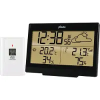 Alecto WS-2300 Wetterstation Funk-Außensensor Frostalarm Funkuhr Wecker Schwarz