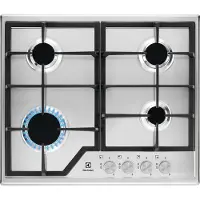 Electrolux KGS6426SX, Edelstahl, Integriert, 59 cm, Gaskochfeld, Edelstahl, 4 Zone(n)