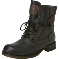 Mustang 1139-630 Schuhe Damen Stiefeletten Schnürboots Warmfutter, Größe:37 EU, Farbe:Grau