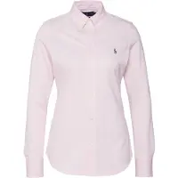 Ralph Lauren für Damen. 211664427002 Slim Fit Baumwolljersey Oxford Hemd rosa (M), Lässig, Baumwolle, Langarm
