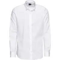 Olymp Businesshemd "Level Five body fit", Herren, Gr. 38, N-Gr, weiß, Web, Obermaterial: 97% Baumwolle, 3% Elastolefin, 2-Knopf-Manschette, Hemden Businesshemd