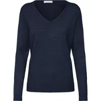 Vila "VIRIL V-NECK L/S KNIT TOP - NOOS" Materialmix, regular fit