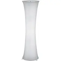 TRIO Leuchten - Modern Stehleuchte I Stehlampe I Standleuchte I Lampe I Leuchte Actros weiß I Wohnzimmer I Schlafzimmer - Textil Zylinder - LED geeignet E27
