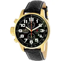 Invicta I-Force 3330 Herrenuhr - Quarzwerk - Edelstahl mit schwarzem Zifferblatt - 46 mm
