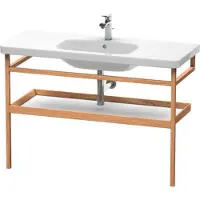 Duravit Möbel-Accessoires Handtuchhalter mit Ablage DuraStyle 9884, 1140x440mm, DS988401877, Farbe: Weiß Matt / Nussbaum Massiv