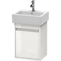 Duravit Ketho Waschtischunterbau wandhängend, 400x550x320 mm, eine Tür, Anschlag rechts, für Vero Handwaschbecken 070445, KT6630R2222, Farbe: Weiß Hochglanz Dekor
