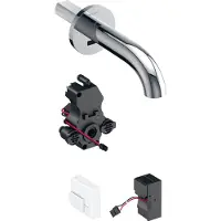 Geberit Piave Waschtischarmatur, Ausladung 170mm, ohne Mischer, Netzbetrieb, für UP-Funktionsbox, 116.261.21.1, Farbe: hochglanz-verchromt