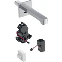Geberit Brenta Waschtischarmatur, Ausladung 170mm, ohne Mischer, Netzbetrieb, für UP-Funktionsbox, 116.271.21.1, Farbe: hochglanz-verchromt