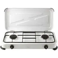DCG ELTRONIC EKP2422, Weiß, Arbeitsplatte, Gaskochfeld, Emailliert, 2 Zone(n), 2 Zone(n)