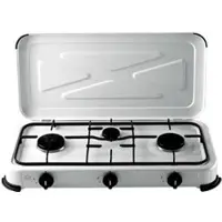 DCG ELTRONIC EKP 2423, Schwarz, Weiß, Arbeitsplatte, Gaskochfeld, 3 Zone(n), 3 Zone(n), Drehregler