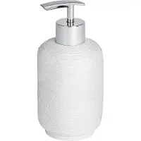 Wenko Goa Neo Seifenspender, 300 ml, Nachfüllbarer Seifendosierer für die portionierte Abgabe von Flüssigseife, Farbe: Weiß