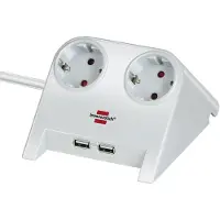EECONN 1153520222, 1,8 m, Drinnen, Weiß, 2 AC-Ausgänge, Weiß, 1 Stück(e)