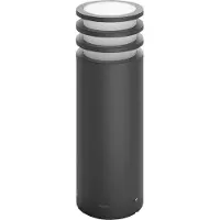 Philips Hue White Lucca Outdoor Sockelleuchte anthrazit, Intelligente Sockel-/Pfostenbeleuchtung, Bluetooth/Zigbee, Anthrazit, LED, Aluminium, E27