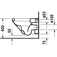 Duravit Wand-WC, Tiefspüler DuraStyle 37x54cm, 4,5 l, weiß