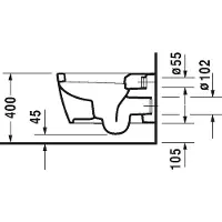 Duravit 2528092000 Wand-WC ME by Starck 570 mm