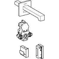 Geberit Brenta Waschtischarmatur, Ausladung 170mm, ohne Mischer, Generatorbetrieb, für UP-Funktionsbox, 116.275.21.1, Farbe: hochglanz-verchromt