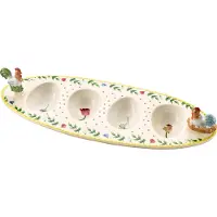 Villeroy & Boch Servierplatte "Ei-Boot Spring Awakening bunt", bunt, Porzellan, Servierplatten, Servierplatte