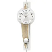 AMS W7455 Pendelwanduhr mit Sonoma-Gehaüse und Aluminium-Veredelung