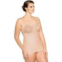 Susa Body "Einteiler ohne Bügel Einteiler ohne Bügel mit Strumpfhalter", Damen, Gr. 85, Cup C, beige (elfenbein), Basic, Bodys Body