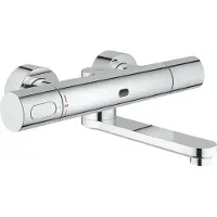 GROHE Eurosmart CE Infrarot-Elektronik für Wand-Waschtischarmatur, Batteriebetrieb, mit Mischung, Thermostat, Ausladung 255mm, 36333000