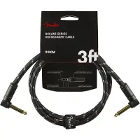 Fender Deluxe Series 099-0820-096 Schwarz 90 cm Winkelklinke - Winkelklinke Patchkabel