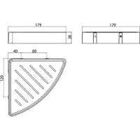 Emco Eckseifenkorb loft, Schenkellänge 179 mm, schwarz - 054513303