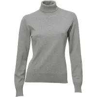 HEINE Rollkragenpullover "Rollkragen-Pullover", Damen, Gr. 50, grau (grau, melange), 100% Baumwolle, unifarben, Pullover Rollkragenpullover