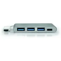 Port Designs 900122, USB 3.2 Gen 1 (3.1 Gen 1) Type-C, USB 3.2 Gen 1 (3.1 Gen 1) Type-A, USB 3.2 Gen 1 (3.1 Gen 1) Type-C, 5000 Mbit/s, Silber, Weiß, Acrylnitril-Butadien-Styrol (ABS), 0,45 m