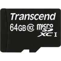 Transcend TS64GUSDXC10, 64 GB, MicroSDXC, Klasse 10, NAND, 90 MB/s, Schwarz