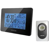 Sencor SWS 51 B, Schwarz, Innen-Hygrometer, Innen-Thermometer, Außen-Hygrometer, Außen-Thermometer, Hygrometer, Thermometer, Hygrometer, Thermometer, 20 - 95%, 20 - 95%