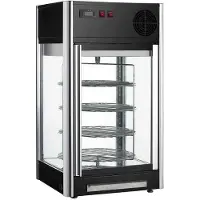 Saro Kuchenvitrine ISABELL, 108 Liter, Edelstahl-Kühlvitrine mit 4-seitiger Doppelverglasung, Maße (L x B x H): 470 x 470 x 870 mm