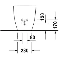 Duravit 22671000001 Stand-Bidet Happy D.2 570 mm mit ÜL,