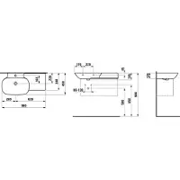 Laufen H8133020001041 Wt Ino 450X900X145