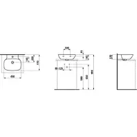 Laufen H8163024001041 Aufsatz-WT INO 450x560x145