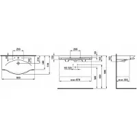Laufen H8127020001041 WT mit HH PALACE 510x900x165