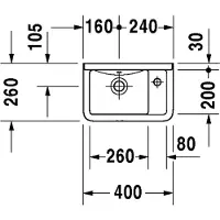 Duravit Handwaschbecken Starck 3 40 cm weiß 0751400000