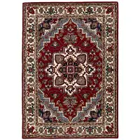 Theko Wollteppich "Royal Heriz", rechteckig, 14 mm Höhe, reine Wolle, Orient-Optik, auch als Läufer, Wohnzimmer