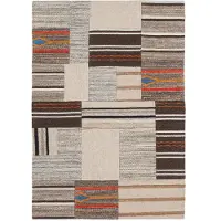 Kayoom Teppich "Radical 220", beige (natur), B:160cm H:15mm L:230cm, Wolle, Teppiche, Teppich, Handgewebter Jacquard-Kilim, hochwertige Materialmischung