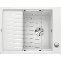 BLANCO Granitspüle "ELON 45 S", weiß, B:50cm H:19cm T:65cm, Verbundwerkstoff, Küchenspülen, Granitspüle, erhältlich in mehreren Farben, inklusive gratis Edelstahl-Tropfgitter