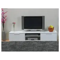 Ebuy24 Bergamo TV/Hifi Möbel mit 2 Schubladen und 2 Ablagen Breite 172 cm, Höhe 33 cm weiß hochglanz.