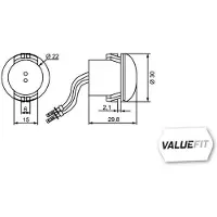 Hella Positionsleuchte 2PG 357 011-021 Vorne 30mm 30mm 30mm