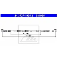 Ate Seilzug, Feststellbremse 24372719352 für TOYOTA