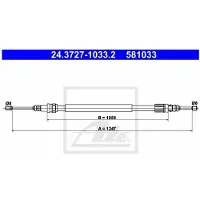 Ate Seilzug, Feststellbremse 24372710332 für RENAULT