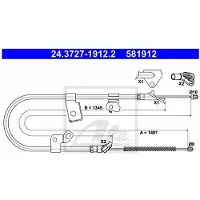 Ate Seilzug, Feststellbremse 24372719122 für TOYOTA