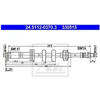 Ate Bremsschlauch 24511203703 für FIAT