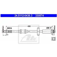 Ate Bremsschlauch 24511204363 für PEUGEOT FIAT CITROËN
